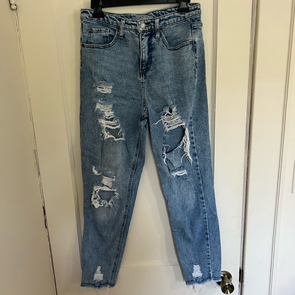 Distressed Mom Jeans